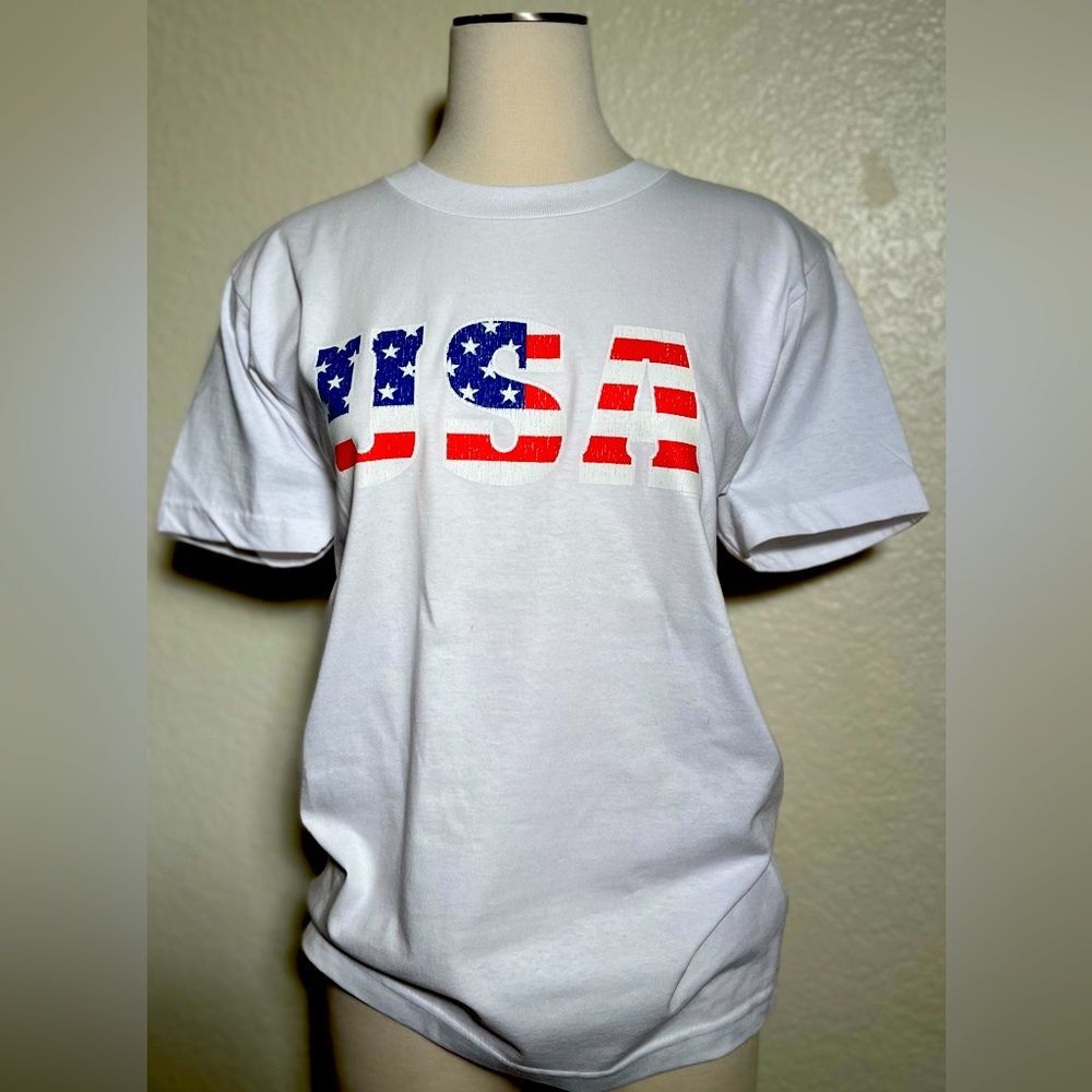 USA STRIPPED T SHIRT 100% cotton UNISEX
